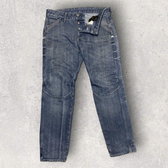 G-Star Other - G-Star RAW Men's US 30(31)x30(29) Blue Deconstructed 3D Low‎ Tapered Jeans